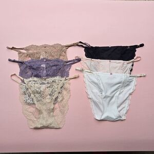 Victoria's Secret Lace Dream Angels Bikini Panties 6 Pack Medium M Nwt